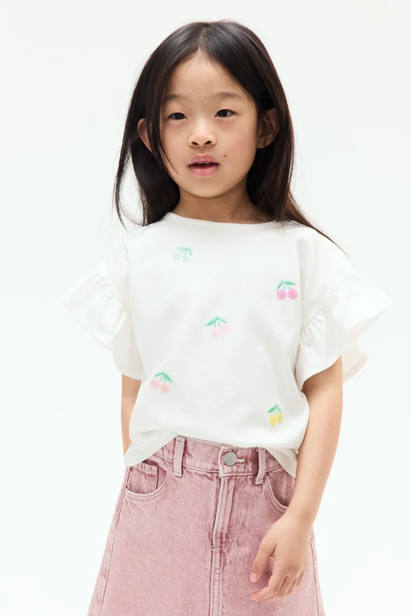 H&M Sequined cotton top